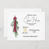 Kerst evenement uitnodiging voor open huis of ande (Voorkant / Achterkant)