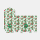 Kerst evergreen en pinecones patroon bedankdoosjes (Uitgevouwen)