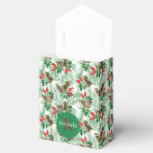 Kerst evergreen en pinecones patroon bedankdoosjes (Geopend)