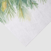 Kerst Evergreen Garland Bows Red Berries Tissuepapier (Detail)