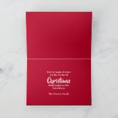 Kerst Evergreen Rode bessen Feestdagen Kaart (Binnen)