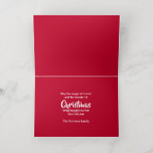 Kerst Evergreen Rode bessen Folie Feestdagenkaart (Binnenlaag)