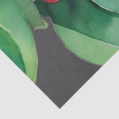 Kerst Evergreen Rode bessen Tissuepapier (Detail)