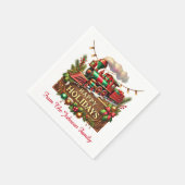Kerst Express Trein Prettig Kerstfeest Servet (Hoek)