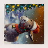 Kerst Ezel (1) Legpuzzel (Horizontaal)