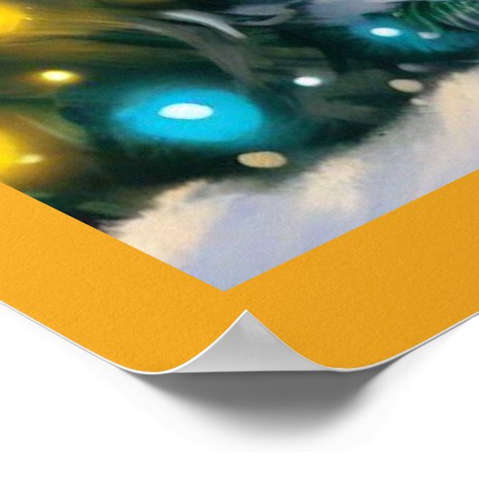 Kerst Ezel 1 Poster (Hoek)