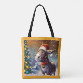 Kerst Ezel 1 Tote Bag (Achterkant)