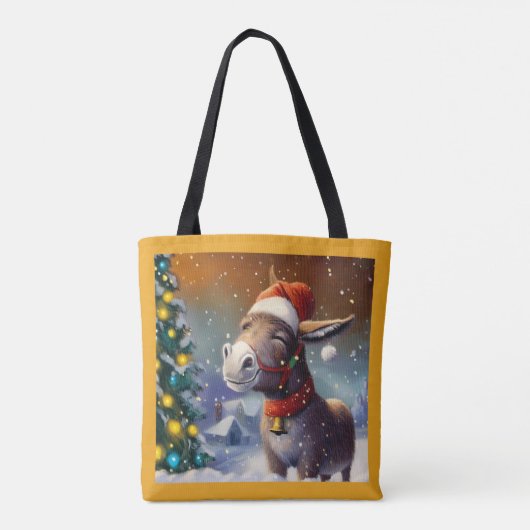 Kerst Ezel 1 Tote Bag (Achterkant)