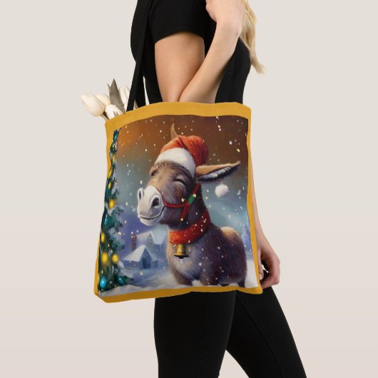 Kerst Ezel 1 Tote Bag (Dichtbij)