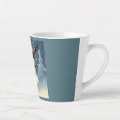 Kerst Ezel 2 Latte Mok (Rechts)