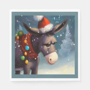 Kerst Ezel 2 Servet