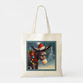Kerst Ezel 2 Tote Bag (Achterkant)