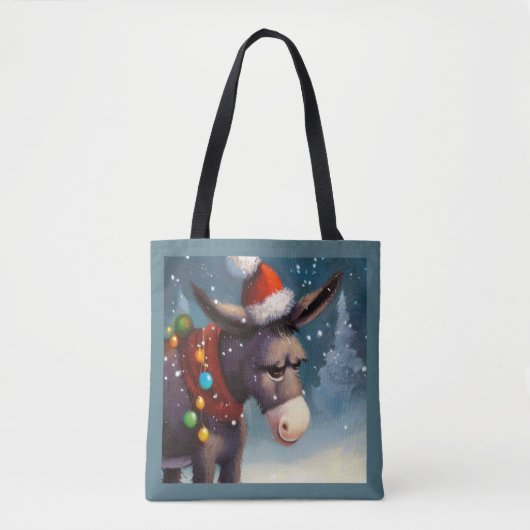 Kerst Ezel 2 Tote Bag (Voorkant)