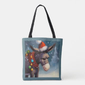 Kerst Ezel 2 Tote Bag (Achterkant)