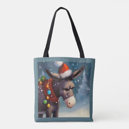 Kerst Ezel 2 Tote Bag (Achterkant)
