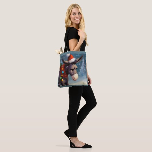 Kerst Ezel 2 Tote Bag (Op model)