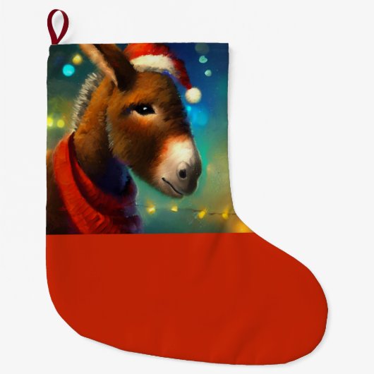 Kerst Ezel 3 Grote Kerstsok (Voorkant)