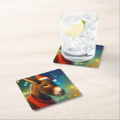 Kerst Ezel 3 Kartonnen Onderzetters (Insitu)