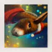 Kerst Ezel (3) Legpuzzel (Horizontaal)