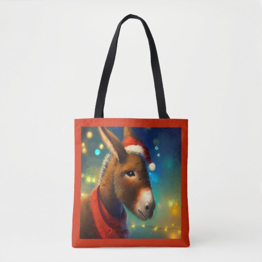 Kerst Ezel 3 Tote Bag (Voorkant)
