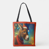 Kerst Ezel 3 Tote Bag (Achterkant)
