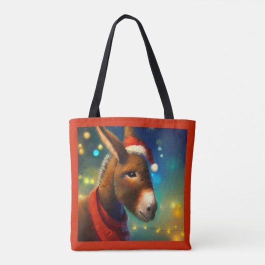 Kerst Ezel 3 Tote Bag (Achterkant)
