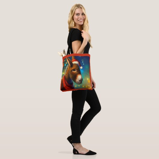Kerst Ezel 3 Tote Bag (Op model)