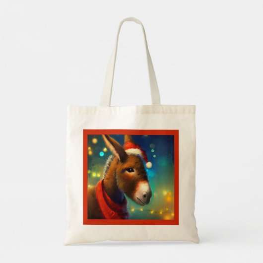 Kerst Ezel 3 Tote Bag (Achterkant)