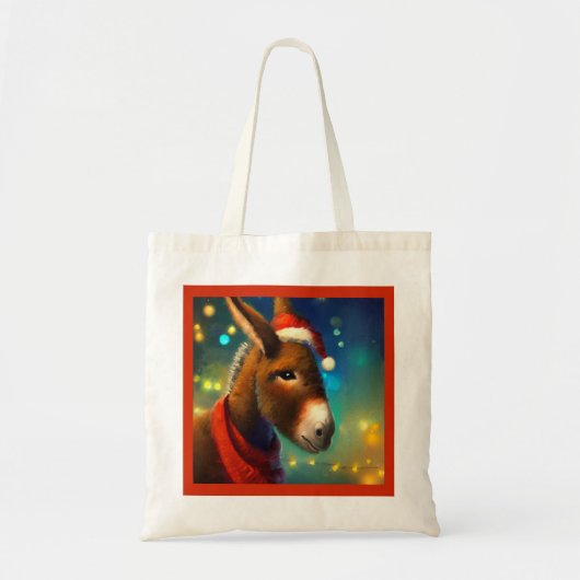Kerst Ezel 3 Tote Bag (Voorkant)