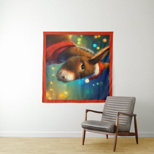 Kerst Ezel 3 Wandkleed (In Situ (horizontaal))