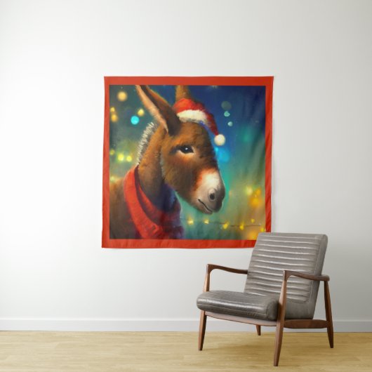 Kerst Ezel 3 Wandkleed (In situ)