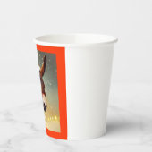 Kerst Ezel 4 Papieren Bekers (Links)