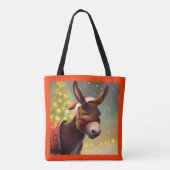 Kerst Ezel 4 Tote Bag (Achterkant)