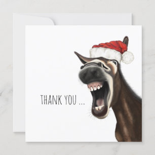 Kerst-Ezel, Bedankt Briefkaarten met Platte Notiti