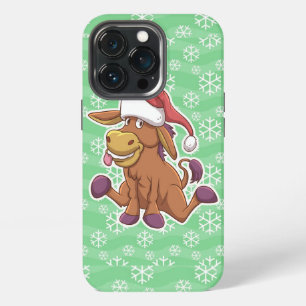 Kerst-ezel-cartoons iPhone 13 Pro Hoesje