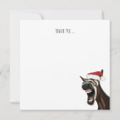 Kerst ezel, dank u platte briefkaarten (Achterkant)