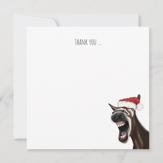 Kerst ezel, dank u platte briefkaarten (Achterkant)