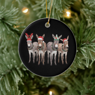 Kerst Ezel Liefhebber Cadeau Boerderij Kerstmis Keramisch Ornament