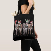 Kerst Ezel Liefhebber Geschenk Boerderij Kerstmis Tote Bag (Dichtbij)