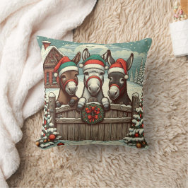 Kerst ezels peekings kussen