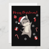 Kerst-ezels Winterdieren Feestdagenkaart (Voorkant / Achterkant)