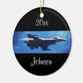  kerst F16 Falcon Fighter Jet Keramisch Ornament (Links)