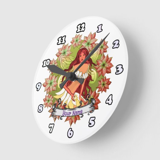 Kerst Fairy aangepaste feeënklok Ronde Klok (Hoek)