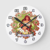 Kerst Fairy aangepaste feeënklok Ronde Klok (Voorkant)