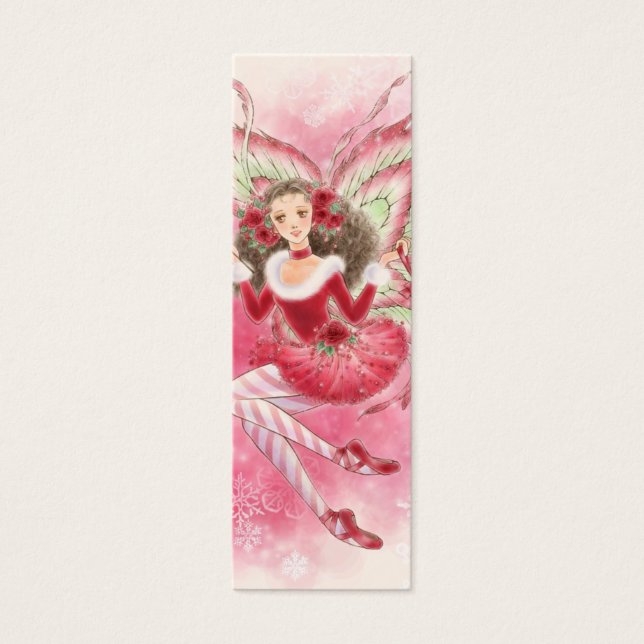 Kerst Fairy Bladwijzer Mini Visitekaartjes (Voorkant)