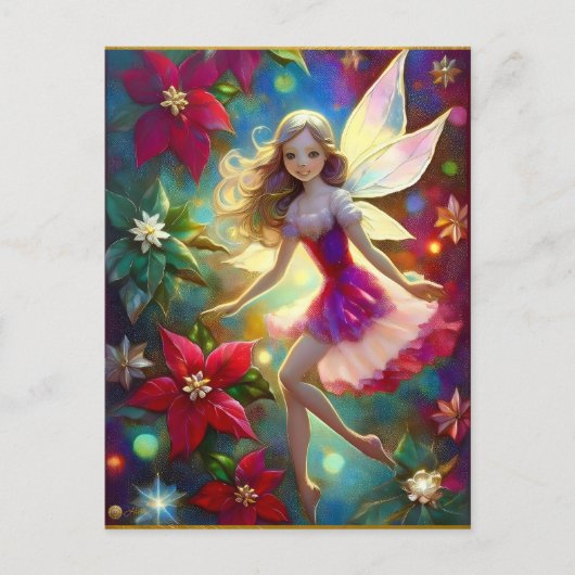 Kerst Fairy Collectie - Ash Blond Haar Briefkaart (Voorkant)