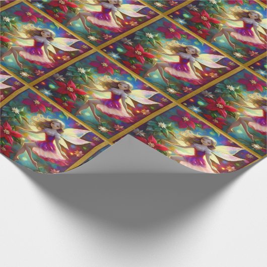 Kerst Fairy Collectie - Ash Blond Haar Cadeaupapier (Hoek)