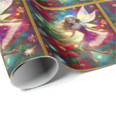 Kerst Fairy Collectie - Ash Blond Haar Cadeaupapier (Rol Hoek)