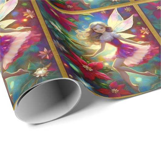 Kerst Fairy Collectie - Ash Blond Haar Cadeaupapier (Rol Hoek)