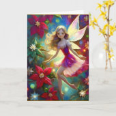 Kerst Fairy Collectie - Ash Blond Haar Kaart (Gele Bloem)
